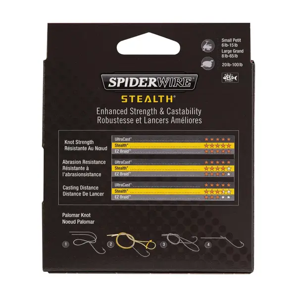 Spiderwire Stealth Braid Fishing Line, 15 lb, super strong with thin  diameter for smooth and quiet performance. 