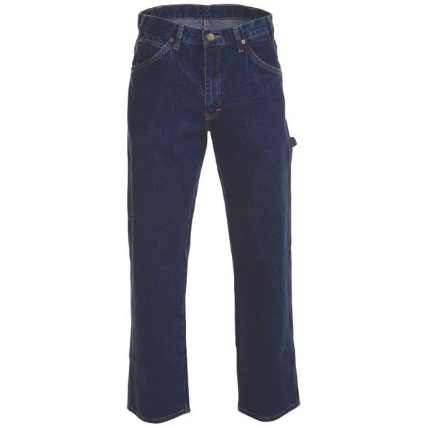 Work n' Sport Men's Relaxed Fit Carpenter Jeans, Washed Denim, 28x34 ...