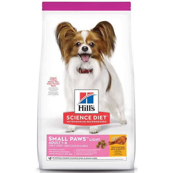 hill's science diet adult light small bites with chicken meal & barley dry dog food