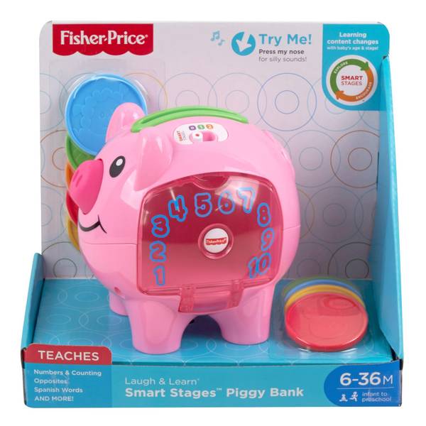 Exclusive Fisher-Price Laugh & Learn Smart Stages Piggy Bank 