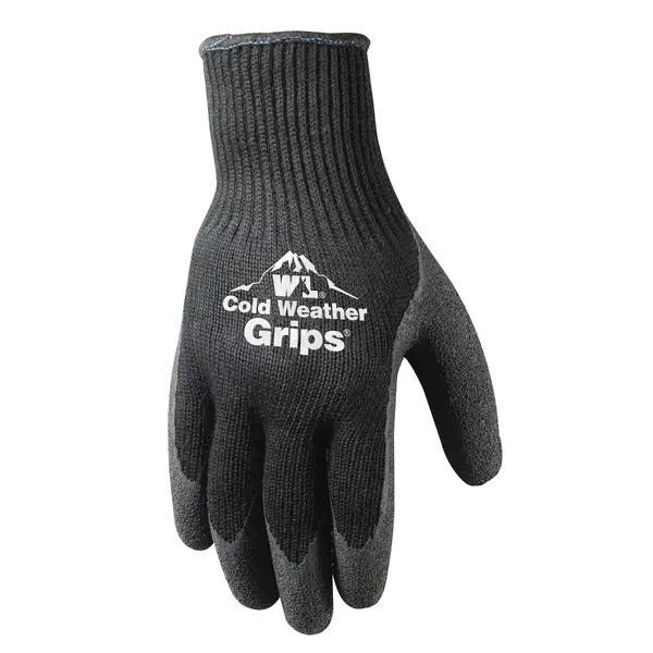 Wells Lamont Men's Black Winter Weight Latex Coated Palm Glove 2