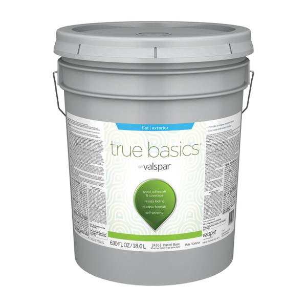 True Basics By Valspar 5 Gal True Basics Exterior Flat Latex Paint 
