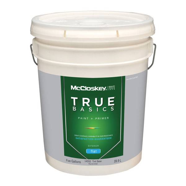 True Basics by Valspar 5 Gal True Basics Exterior Flat Latex Paint 801455208 Blain's Farm