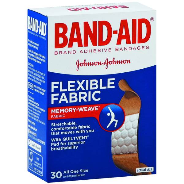 Flexible Fabric Adhesive Bandages BR65, 30 units – Band-Aid