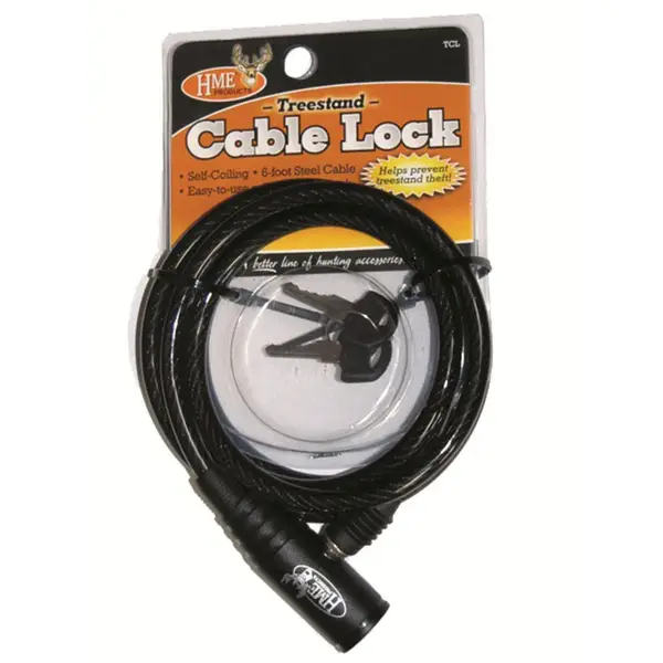 Black HME Products Tree stand Cable Lock Pack of 3 