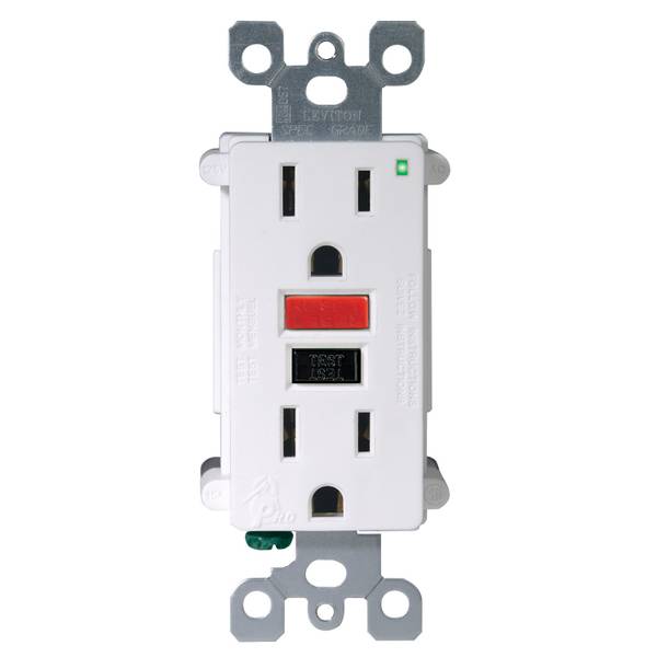 Photo of 15A-125V White Self Test GFCI Outlet