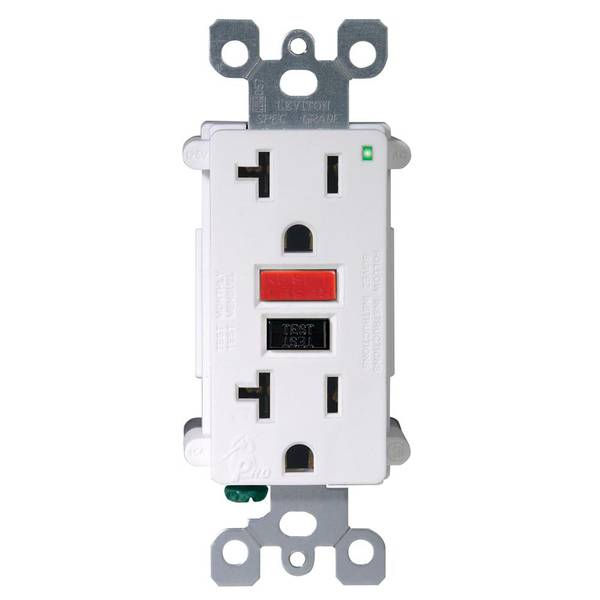 Photo of 20A-125V White Self Test GFCI Outlet