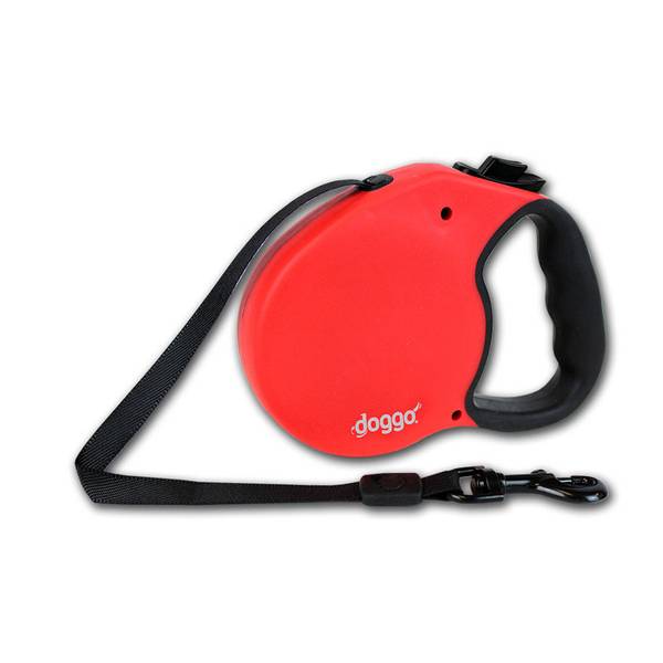 Doggo Doggo Everyday Retractable Dog Leash, Red, M DGO RLSH RD MD Blain's Farm & Fleet