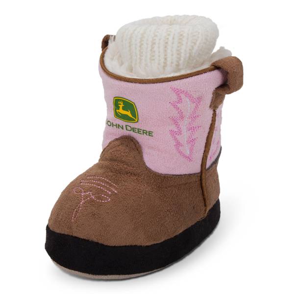 John Deere Baby Girls' Boot Slippers 