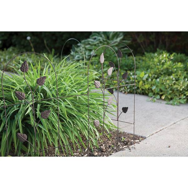 31" x 2" Black Finial Border Fence