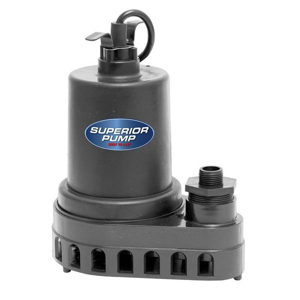 Superior Pump 1 2 HP Thermoplastic Submersible Utility Pump