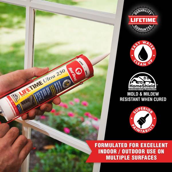 Red Devil 10.1 oz Lifetime Ultra Acrylic Latex Almond Sealant