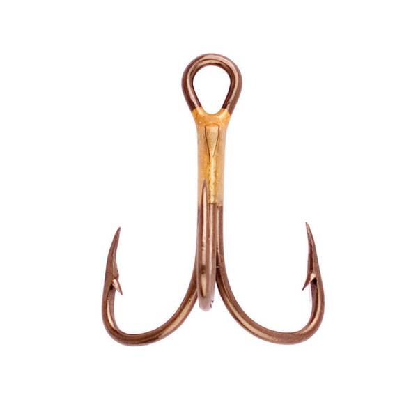 Eagle Claw Lazr Sharp 1/0 Strong Straight Point Treble Hooks Bronze Qty 25