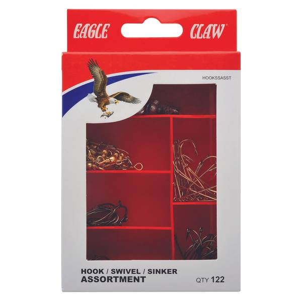 Eagle Claw Black Barrel Swivel w Safety Snap - 12 (7 Pack)