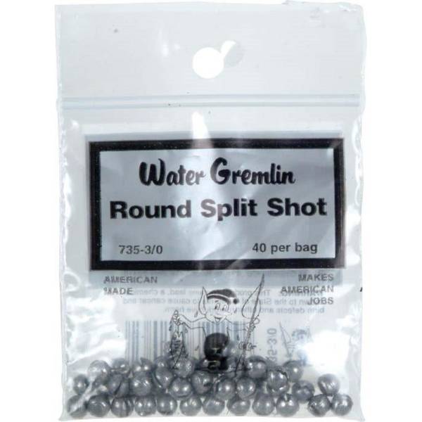 Water Gremlin Company 40-Count 735-3/0 Round Split Shot
