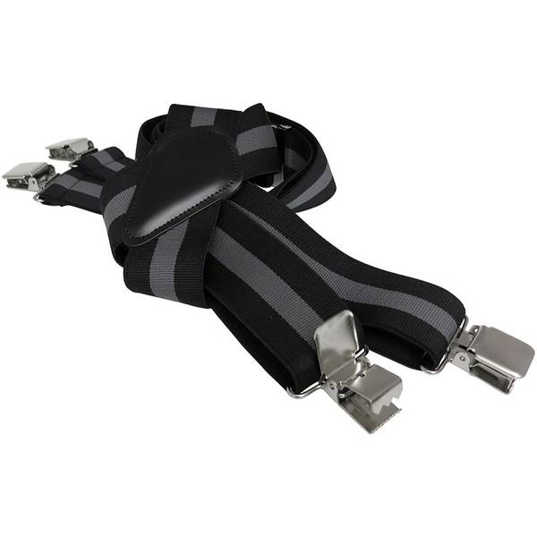 Work n' Sport Men's Big & Tall Black & Gray 2" Heavy Duty Suspenders 8009XQ02018OS Blain's