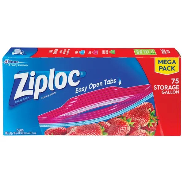 52 CT Bags Ziploc Gallon Grip 'n Seal Smart Zip Lock Double Zipper Food  Storage