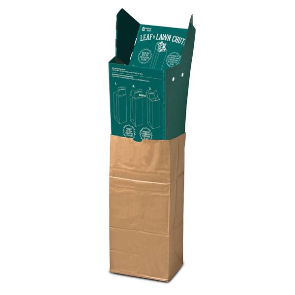 Lawn Bag Funnel and Chute For Easy Raking Leaves Into Leaf Bags. Holds All Leaf  Bags