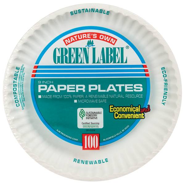 Nature's Own 100 Count 9 Paper Plates - 468053