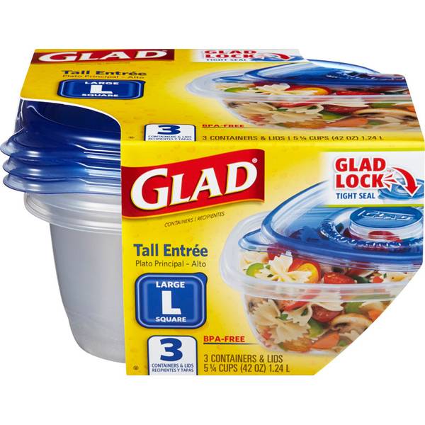 Gladware Freezerware Food Storage Containers | Small Food Storage  Containers, Small Containers in Rectangle Shape Hold up to 24 Ounces of  Food, 4
