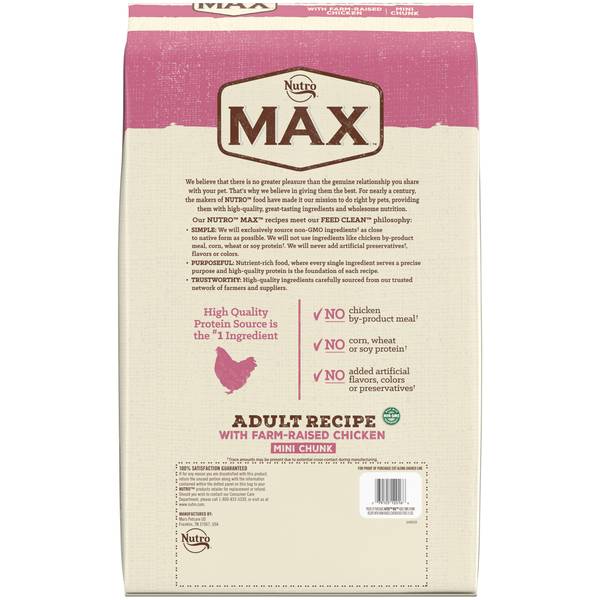 Nutro max dog food mini chunk sale