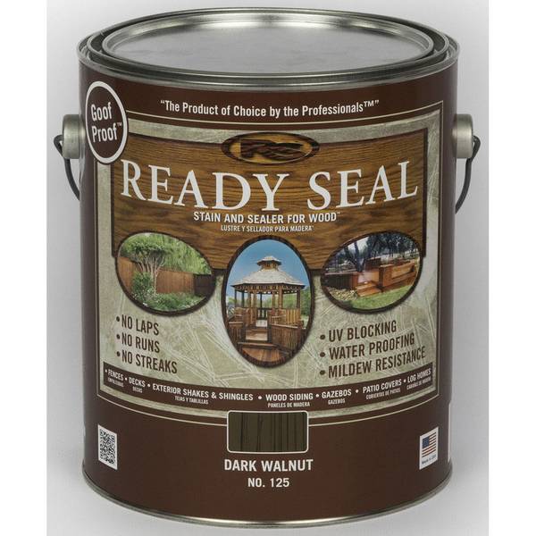 Photo of 1 Gallon Dark Walnut Exterior Wood Stain and Sealer