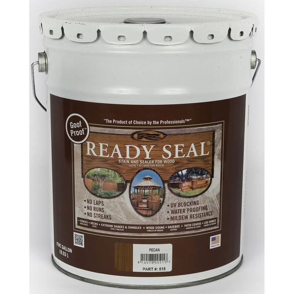 Ready Seal 5 Gallon Pecan Exterior Wood Stain and Sealer - 515 | Blain ...