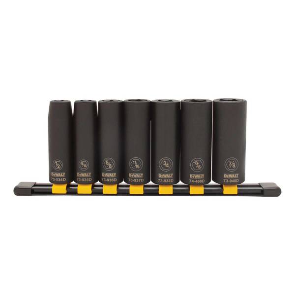 DEWALT 7-Piece Deep Impact Socket Set SAE - DWMT74448OSP