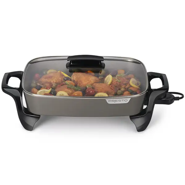 Brentwood 8-Inch Nonstick Electric Skillet with Glass Lid