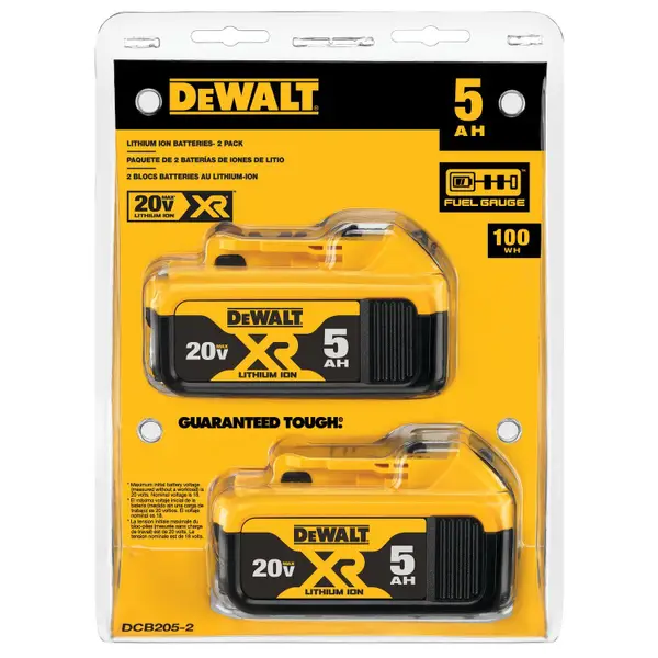 DEWALT 20V MAX Battery, Lithium Ion, 2 Ah and 4 Ah, 4-Pack, Fuel Gauge LED  Charge Indicators (DCB324-4) 