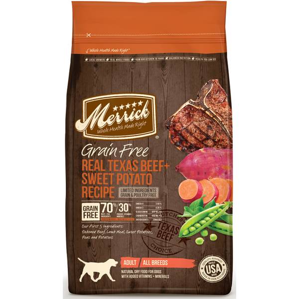 Merrick chicken and sweet potato 25 lb best sale