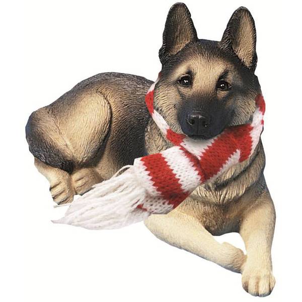 Sandicast German Shepherd Dog Christmas Tree Ornament