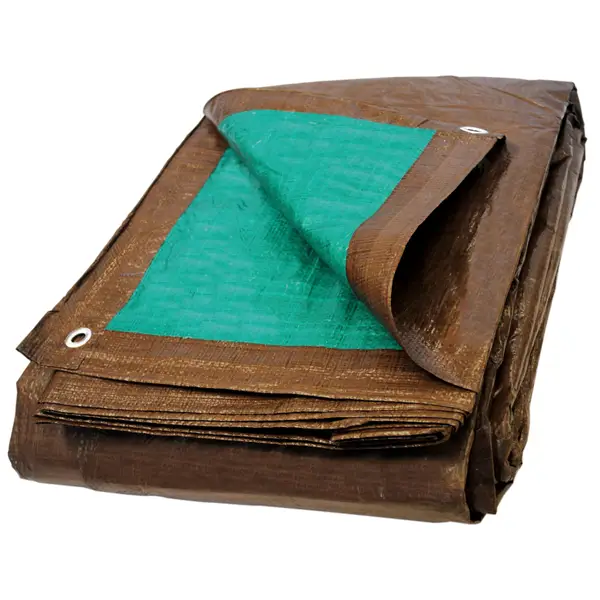 Agrimaster Brown/Green Woodpile Tarp with Grommets - PBRG0418