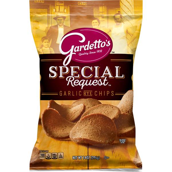 Gardetto's Special Request Roasted Garlic Rye Chips, 14 Oz 