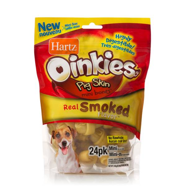 Hartz Oinkies Pigskin Bones Dog Treats - 14979 | Blain's Farm & Fleet