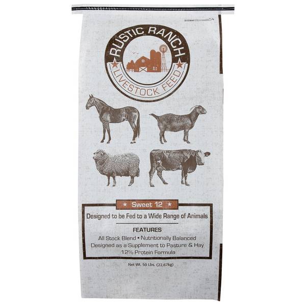 Rustic Ranch 50 lb Sweet 12 Livestock Feed 5354 Blain
