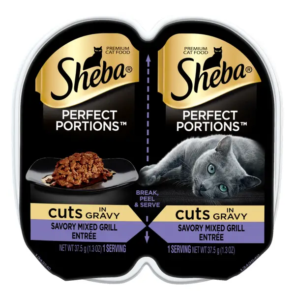 Sheba perfect portions shop cuts in gravy calories